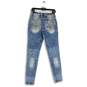 Womens Light Blue Denim Medium Wash 5-Pocket Design Skinny Jeans Size 26 image number 2