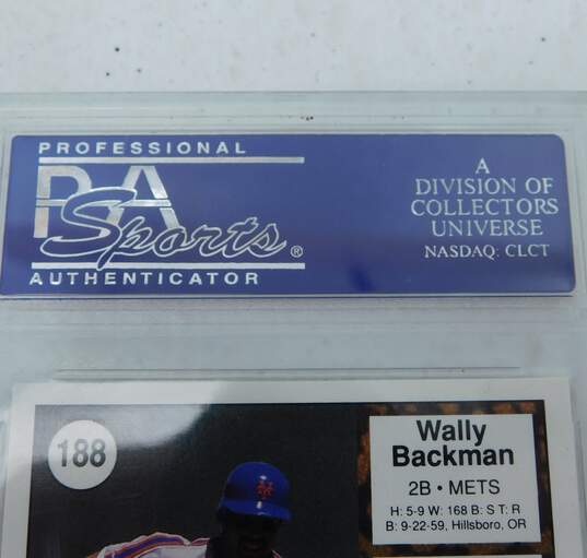 1989 Wally Backman Upper Deck Graded PSA 9 NY Mets image number 3
