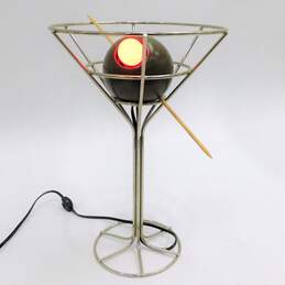 Vtg. 1993 David Krys Martini Chrome Glass Lamp/Pop Art Olive Bar Lamp/14.5" Tall