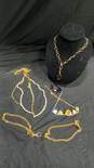 5 pc Glittery Gold Colored Jewelry Bundle image number 1