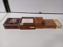 Bundle of 4 Assorted Vintage Cigar Boxes