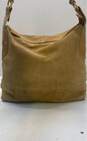 MAXX New York Tan Suede Studded Shoulder Tote Bag image number 2