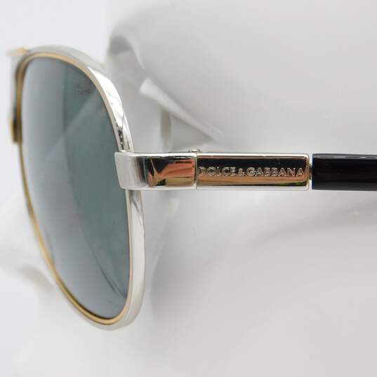 Dolce & Gabbana Gold Silver Aviator Sunglasses image number 6