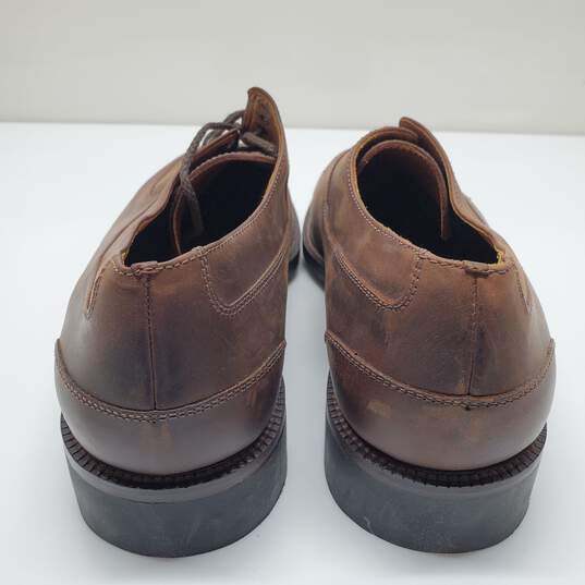 Cole Haan Brown Oil Tanned Leather Oxfords Dress Shoes Men's 14M image number 4