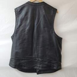 Vintage Harley-Davidson Leather Riding Vest Size XL alternative image