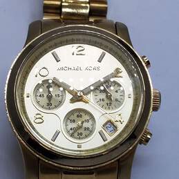 Michael Kors Chronograph Unisex Gold Tone Stainless Steel Watch alternative image