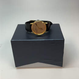 Designer Bulova Gold-Tone Distinguished Leader Analog Wristwatch With Box