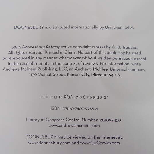 40: A Doonesbury Retrospective by G.B Trudeau Hardcover image number 7