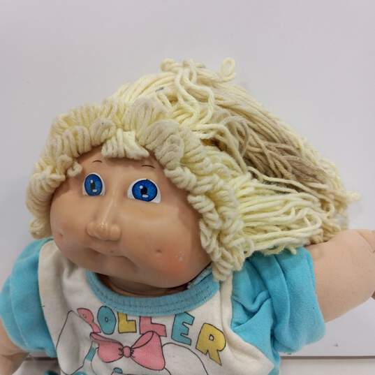 Blonde Yarn Hair Blue-Eyed Cabbage Patch Doll image number 6