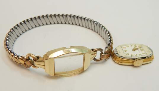 Ladies Vintage Hamilton 14K Gold Case 17 Jewels Wrist Watch 16.7g image number 4