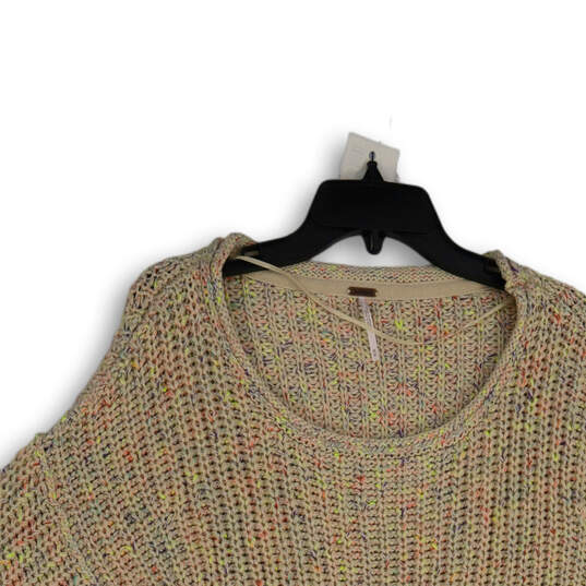 NWT Womens Tan Knitted Round Neck Long Sleeve Pullover Sweater Size Medium image number 3