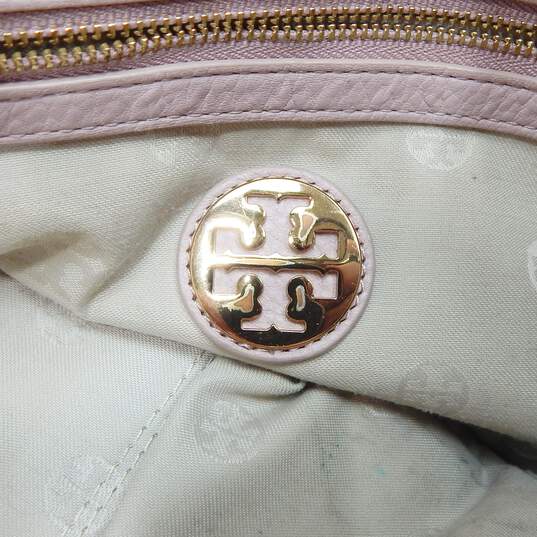 Buy the Tory Burch Beige Pink Leather Hobo Shoulder Bag Tote | GoodwillFinds