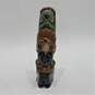 Aztec Mayan Eagle Warrior Stone & Black Obsidian Totem Figurine image number 1