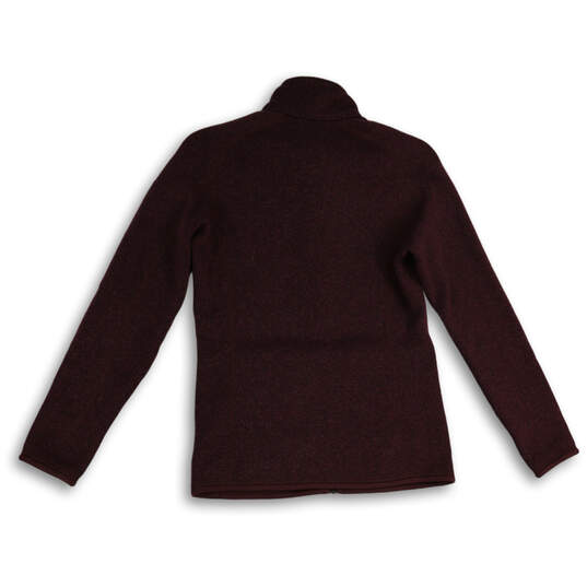 Womens Purple Better Sweater Long Sleeve Full-Zip Fleece Jacket Size Small image number 2
