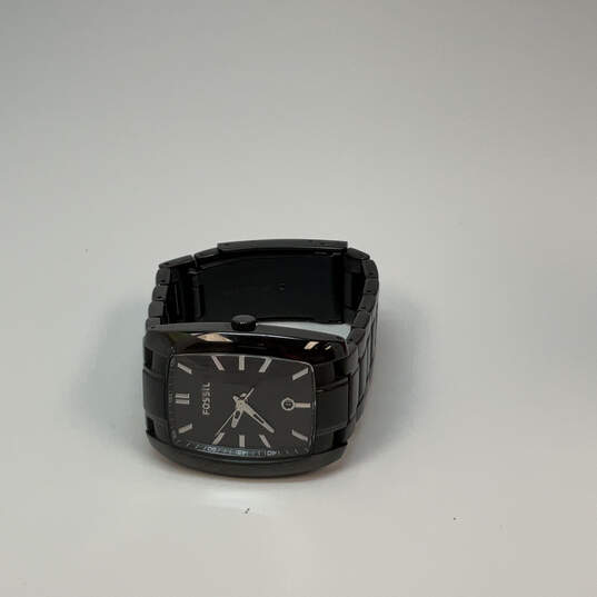Designer Fossil ES-4518 Black Round Dial Stainless Steel Analog Wristwatch image number 2