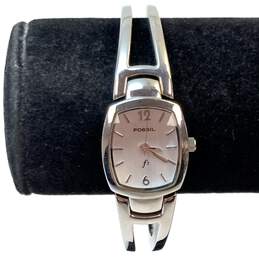 Designer Fossil F2 ES-9710 Stainless Steel Analog White Dial Quartz Wristwatch