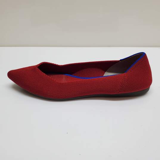 Rothy’s The Point Women Chili Red Pointed Toe Sz 7 image number 3