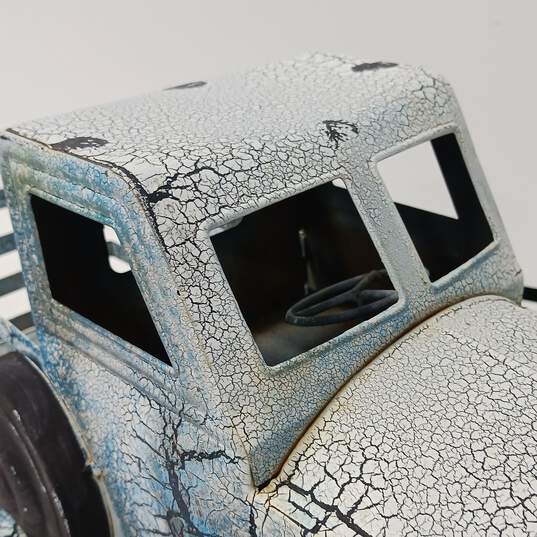 Distressed Painted Metal Decorative Pickup Truck image number 4