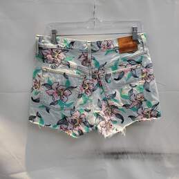 Levi's 501 Floral Embroidered Denim Cutoff Shorts Women's Size W29 alternative image