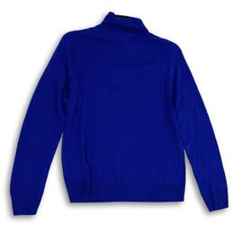 Karen Scott Womens Blue Turtleneck Long Sleeve Pullover Sweater Size Small