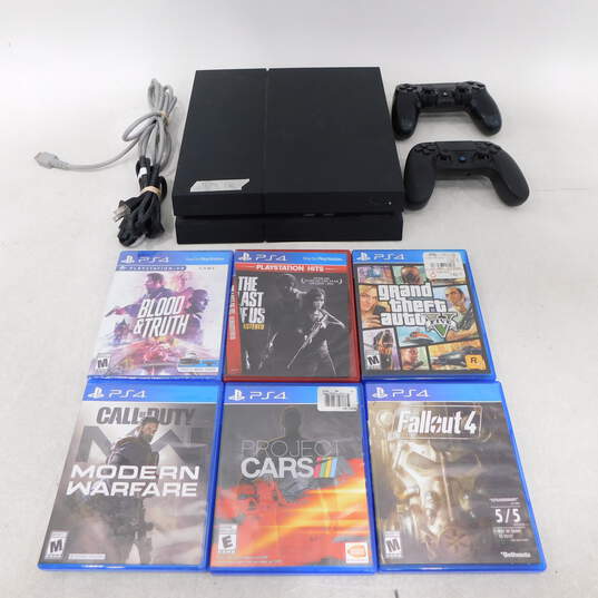 Sony PlayStation 4 500GB Game Console with GTA V and The Last of Us - Black  for sale online