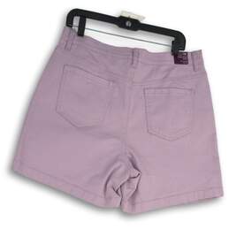 NWT Gloria Vanderbilt Womens Purple Flat Front Amanda Hot Pants Shorts Size 14 alternative image