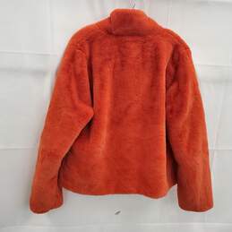 Rino & Pelle Women's Orange Real Faux Button Up Jacket Size 42 NWT alternative image