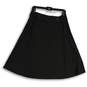 Talbots Womens Black Flat Front Knee Length Classic A-Line Skirt Size 8 image number 1