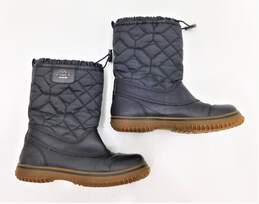 Coach Samara Aniline Black Leather Quilted Nylon Winter Women Boots Size: 6B alternative image