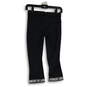 NWT Womens Black Elastic Waist Pull On Straight Leg Capri Pants Size XS image number 2