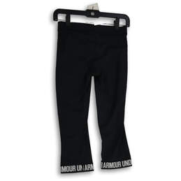 NWT Womens Black Elastic Waist Pull On Straight Leg Capri Pants Size XS alternative image
