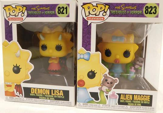 The Simpsons Treehouse Of Horror Demon Lisa & Alien Maggie Funko Pop Figures IOB image number 1