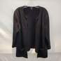 Preview International Black Merino Wool Cardigan Sweater Size 2X image number 1