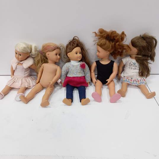Bundle of 5 Assorted Our Generation Dolls image number 1