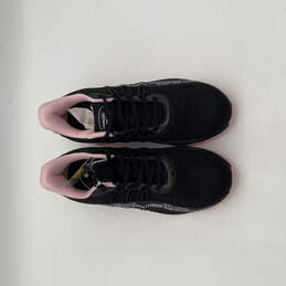 NIB Womens 1116 Pink Black Steel Toe Low Top Lace-Up Sneaker Shoes Sz EU 39