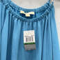 NWT Womens Blue Cold Shoulder Chain Strap Round Neck Blouse Top Size Large image number 3