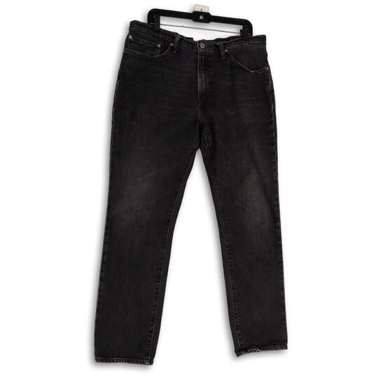 Womens Black Denim Dark Wash Slim Fit Pockets Straight Leg Jeans Size 36x32 image number 1