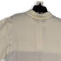 NWT Mens White Short Sleeve Spread Collar Side Slit Polo Shirt Size Medium image number 4