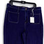 NWT Womens Blue Denim Dark Wash Pockets Regular-Fit Bootcut Jeans Size 18 image number 3