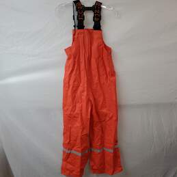 Grundens Zenith Rubber Bib Trousers 117 Orange Youth 10 NWT alternative image