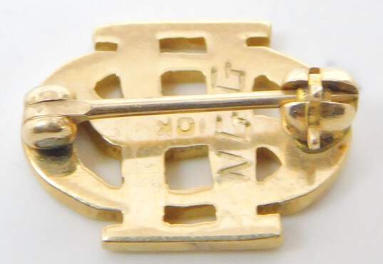 10K Yellow Gold Monogrammed Pin 1.3g image number 4