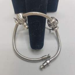 Sterling Silver For Repair Designer Inspired 6 1/2 inch Bracelet w/Charms 15.4g alternative image