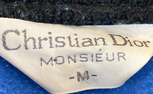 Christian Dior Blue Vintage Zip Up Sweater - Size Medium image number 3
