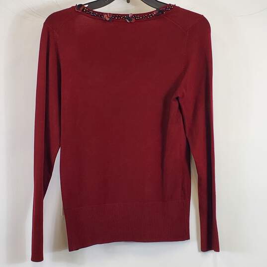 Vertigo Women Burgundy Accent Sweater M NWT image number 2