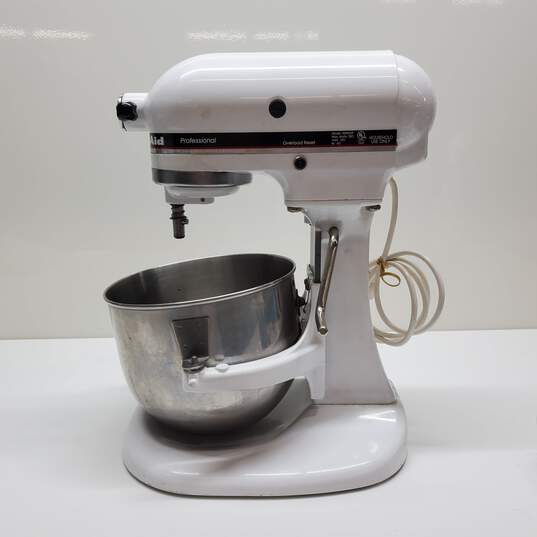 KitchenAid Professional Stand Lift Mixer KSM50PWH, Untested For Parts/Repair image number 4