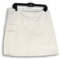 Womens White Tee Time Flat Front Pull-On Tennis Atheltic Skort Size Large image number 2