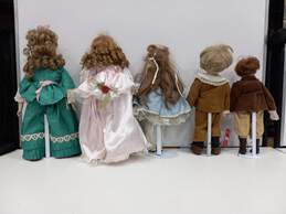 Bundle of 5 Assorted Vintage Doll w/ Stands alternative image