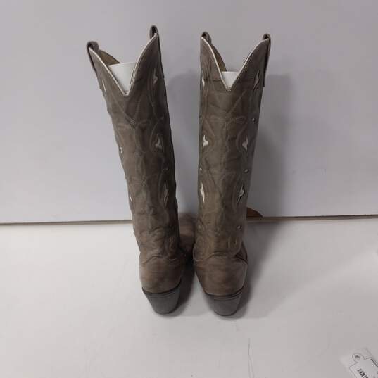 Women's Wrangler Contrast Stitching Leather Western Boots Sz 10D image number 4