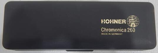 VNTG Hohner Brand Chromonica 260 Model Key of C Harmonica w/ Hard Case image number 2