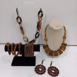 Bundle of Assorted Brown Themed Fashion Jewelry